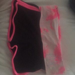 Pink yoga shorts